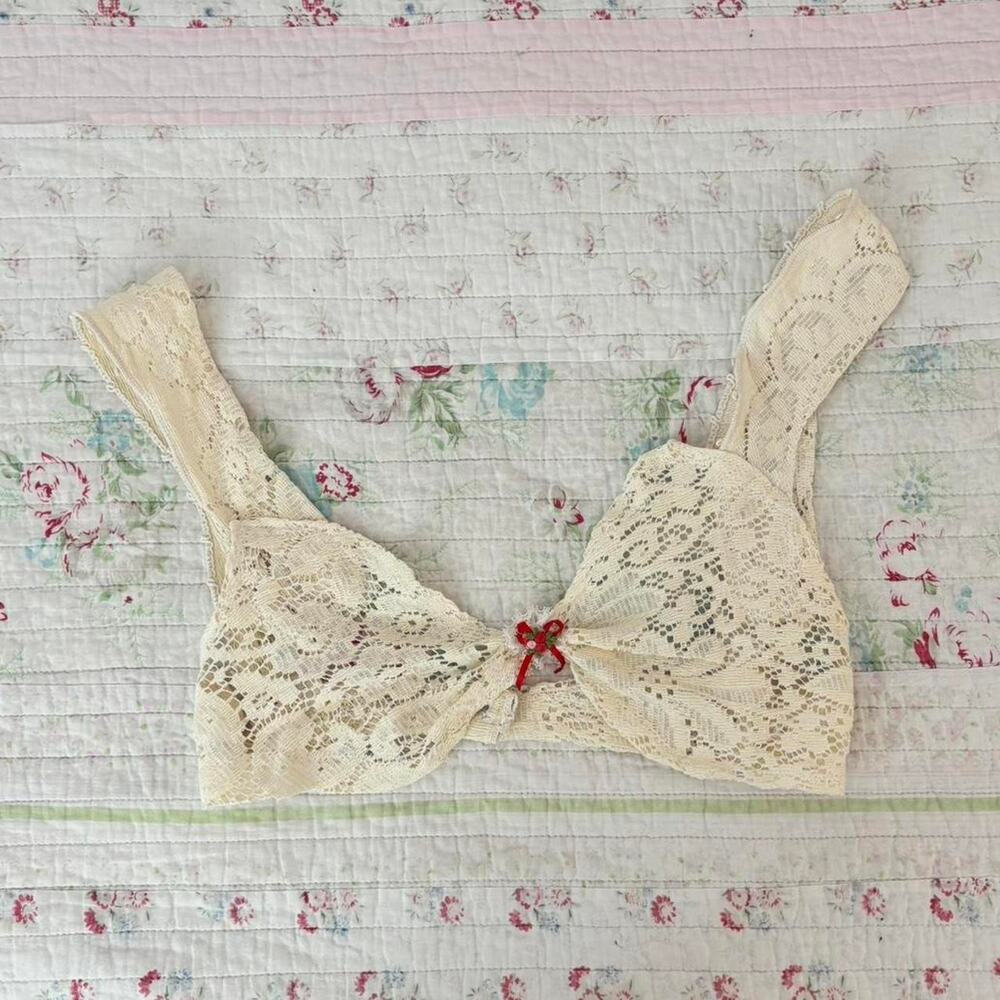 Handmade lace bra top completely